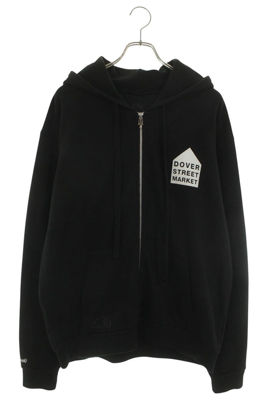 Chrome Hearts DSMG Exclusive Logo Zip Hoodie Black Size M
