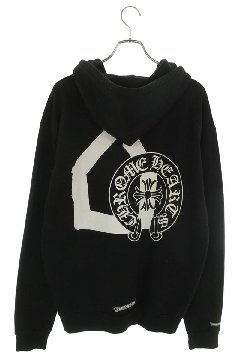 Chrome Hearts DSMG Exclusive Logo Zip Hoodie Black Size M
