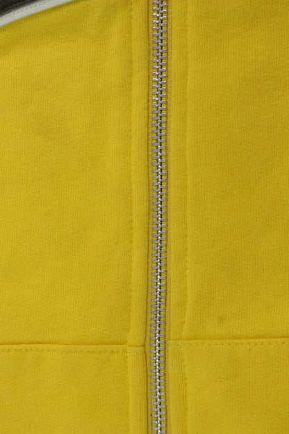 SUPREME Spider Web Leather Front Logo Hoodie Yellow Size XL