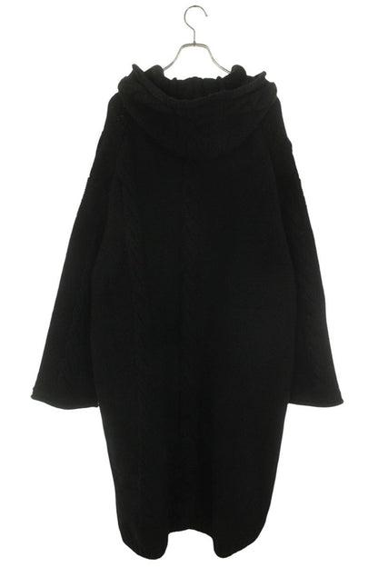 YOHJI YAMAMOTO POUR HOMME Cable Knit Hoodie Black Size 3