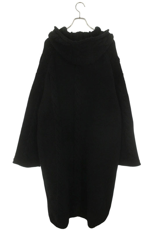 YOHJI YAMAMOTO POUR HOMME Cable Knit Hoodie Black Size 3