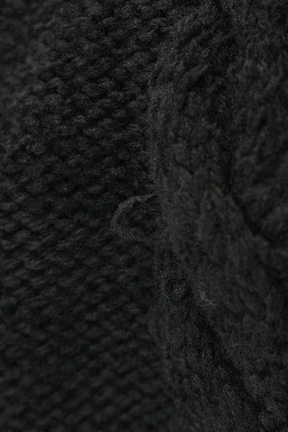 YOHJI YAMAMOTO POUR HOMME Cable Knit Hoodie Black Size 3