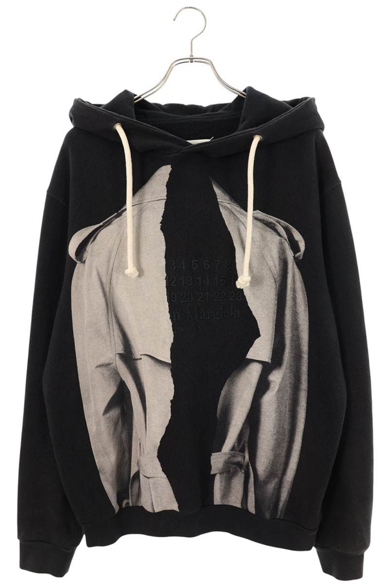 Maison Margiela Deconstructed Trench Print Hoodie Size 50