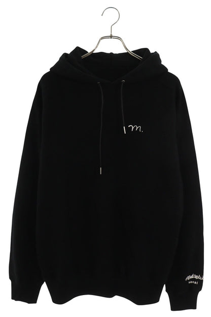 Sacai Logo Embroidered Pullover Hoodie Black Size L