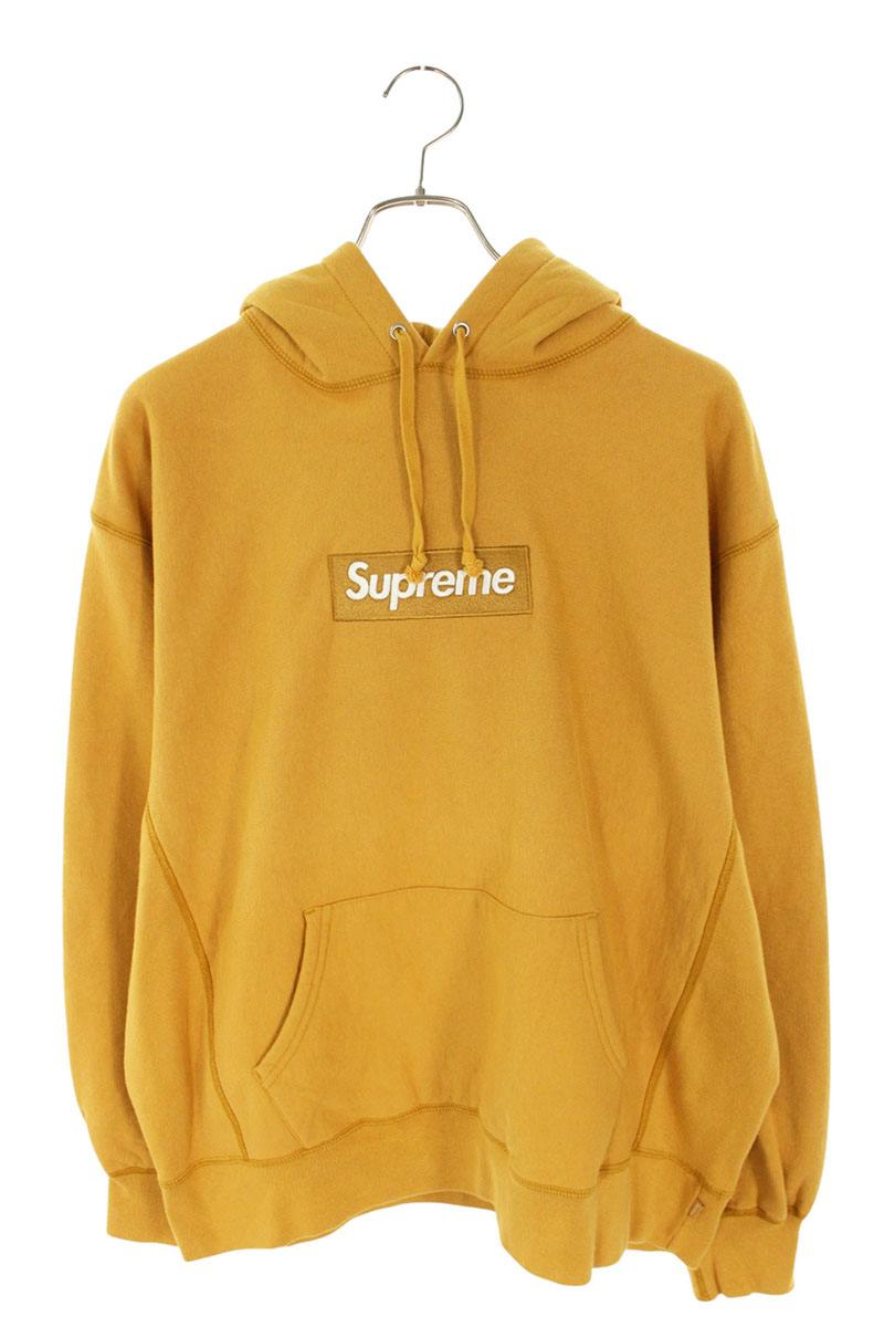 SUPREME 21AW Box Logo Hoodie Yellow Size L