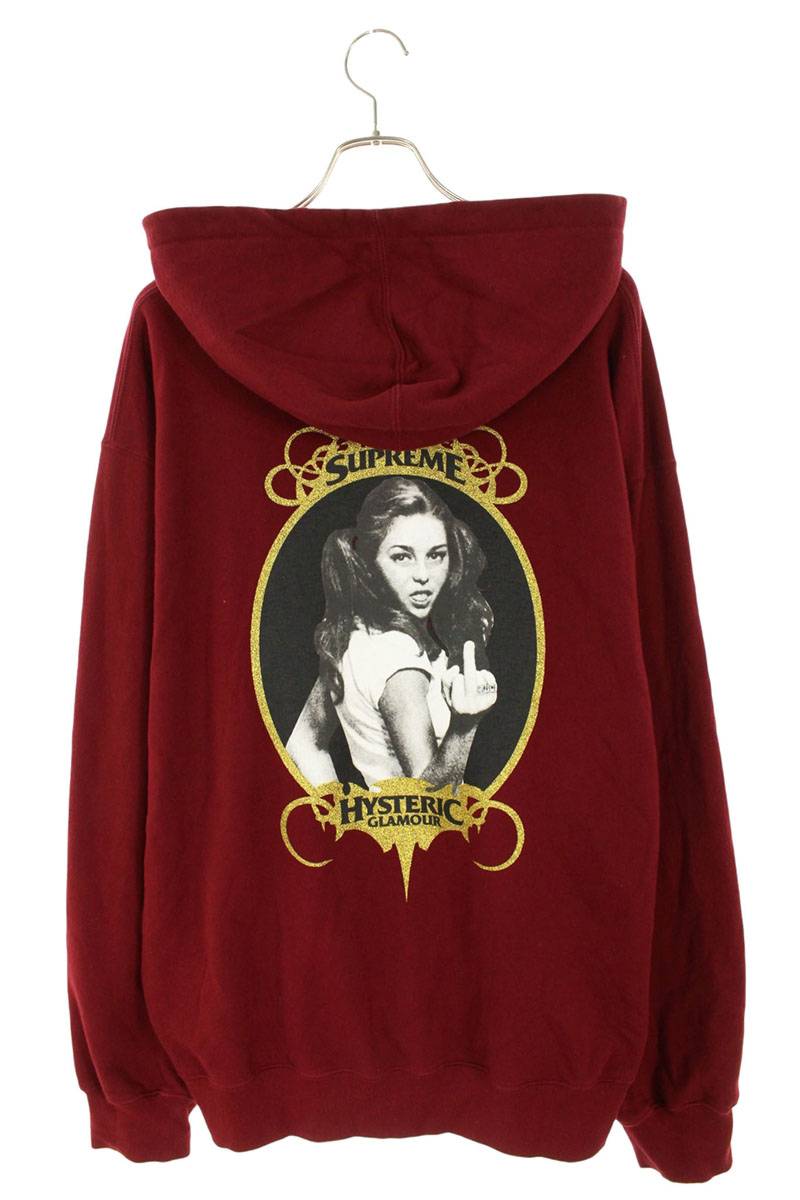 SUPREME 21SS Zip Up Hooded Sweatshirt Red Size XL