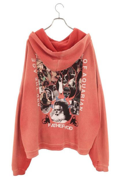 Paly Hollywood Back Photo Print Distressed Hoodie Size XL