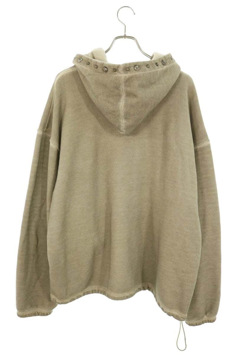 THUG CLUB 24SS PEACE STUD HOODIE Front Print Beige Size L