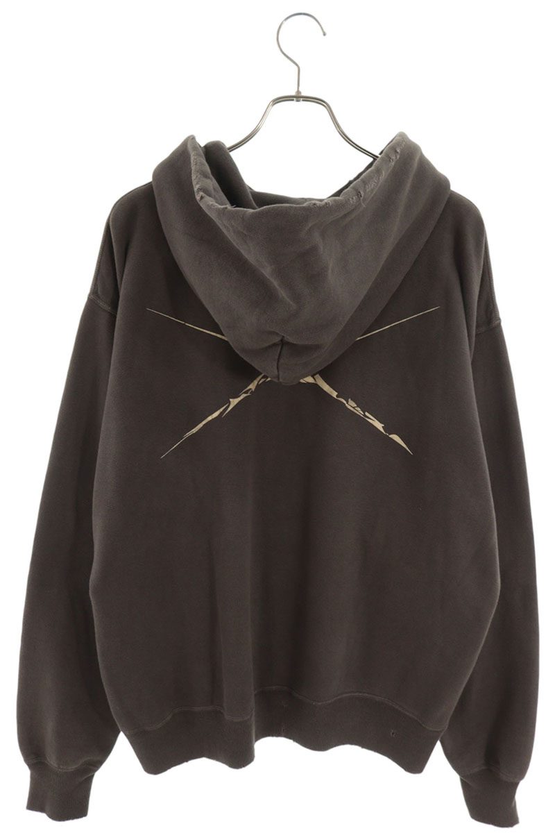 SAINT MICHAEL x NEXUS7 Distressed Hoodie Black Size L
