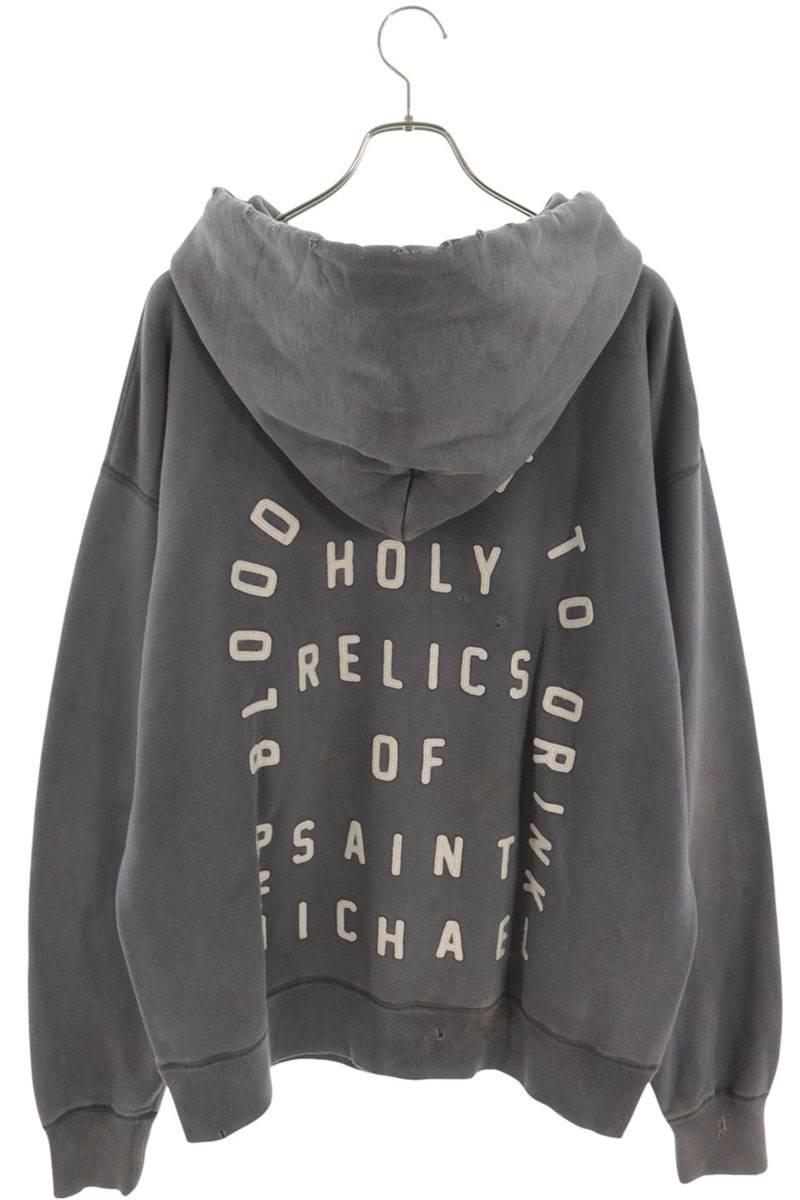 SAINT MICHAEL 21SS HOLY RELICS Distressed Hoodie Size XL