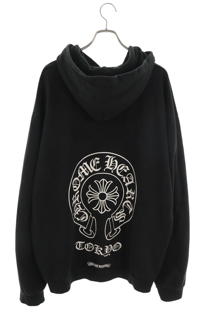 Chrome Hearts Tokyo LTD Back Horseshoe Hoodie Black Size XL