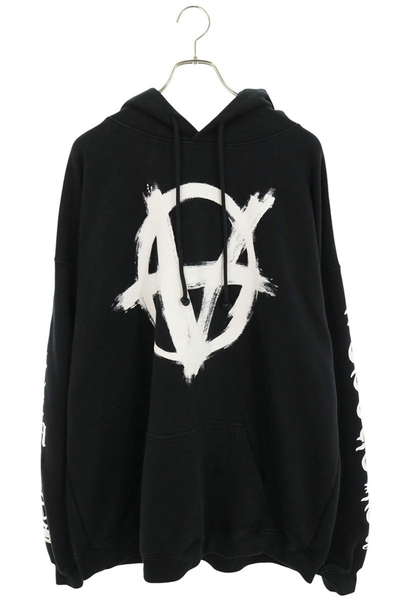 VETEMENTS 22AW Anarchy Logo Print Hoodie Size L