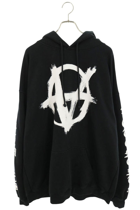 VETEMENTS 22AW Anarchy Logo Print Hoodie Size L