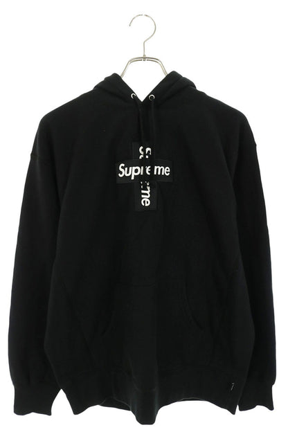 SUPREME 20AW Cross Box Logo Hooded Sweatshirt Black Size M