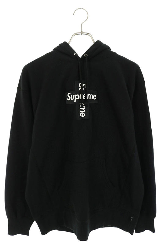 SUPREME 20AW Cross Box Logo Hooded Sweatshirt Black Size M