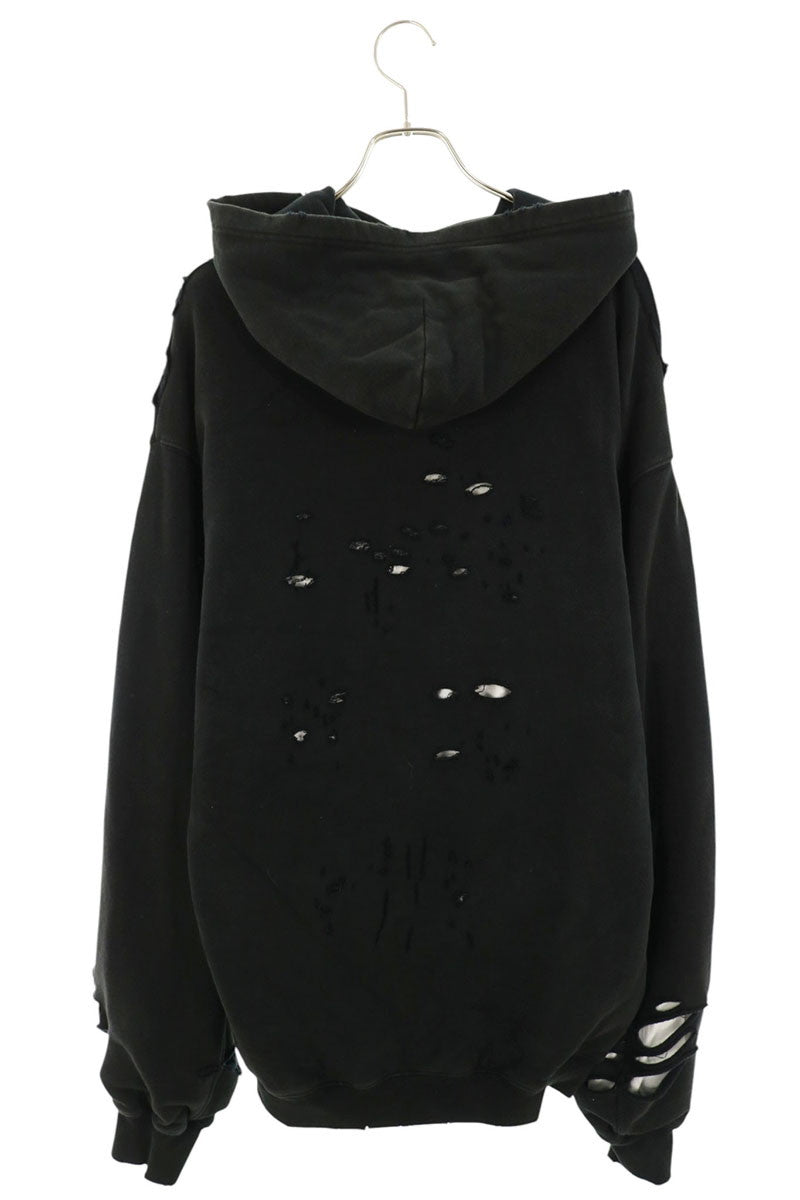 BALENCIAGA Distressed Pullover Hoodie Multi Size S