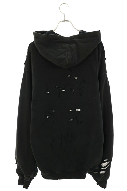 BALENCIAGA Distressed Pullover Hoodie Multi Size S