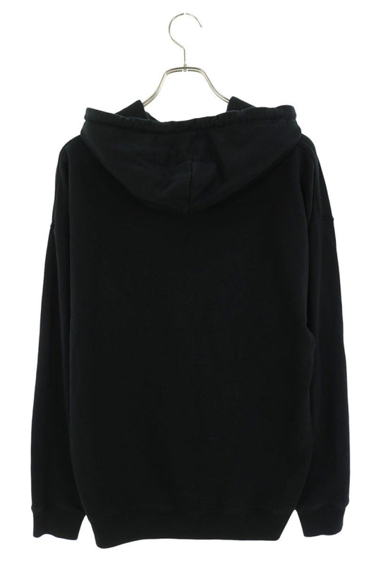 LOEWE Anagram Leather Patch Hoodie Black Size M