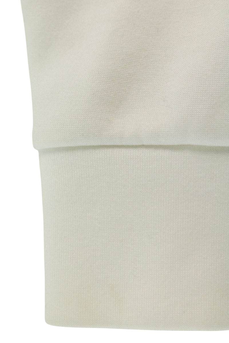 PRADA Logo Embroidery Pullover Hoodie White Size XL