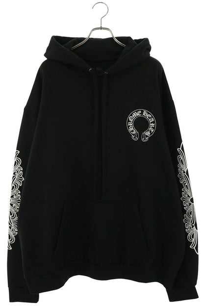 Chrome Hearts Back Horseshoe Floral Black XXL Hoodie Size XXL