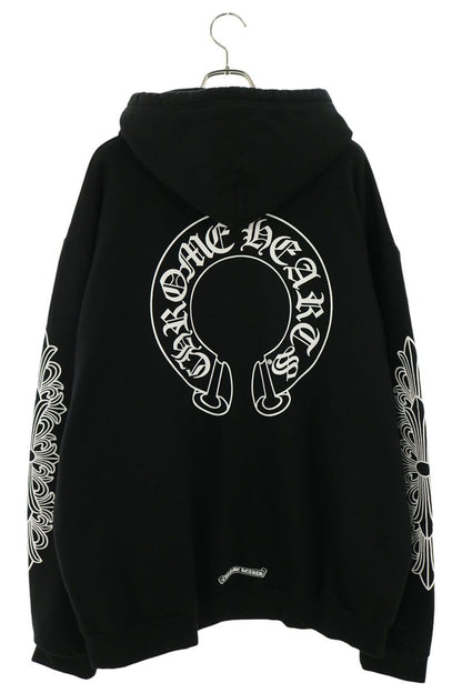 Chrome Hearts Back Horseshoe Floral Black XXL Hoodie Size XXL