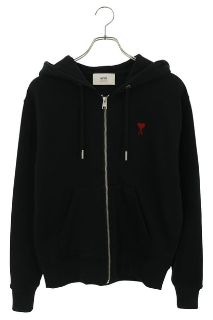 AMI Alexandre Mattiussi Heart Logo Emb. Zip Hoodie Size XS