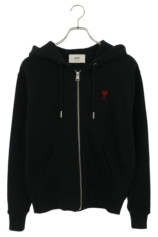 AMI Alexandre Mattiussi Heart Logo Emb. Zip Hoodie Size XS