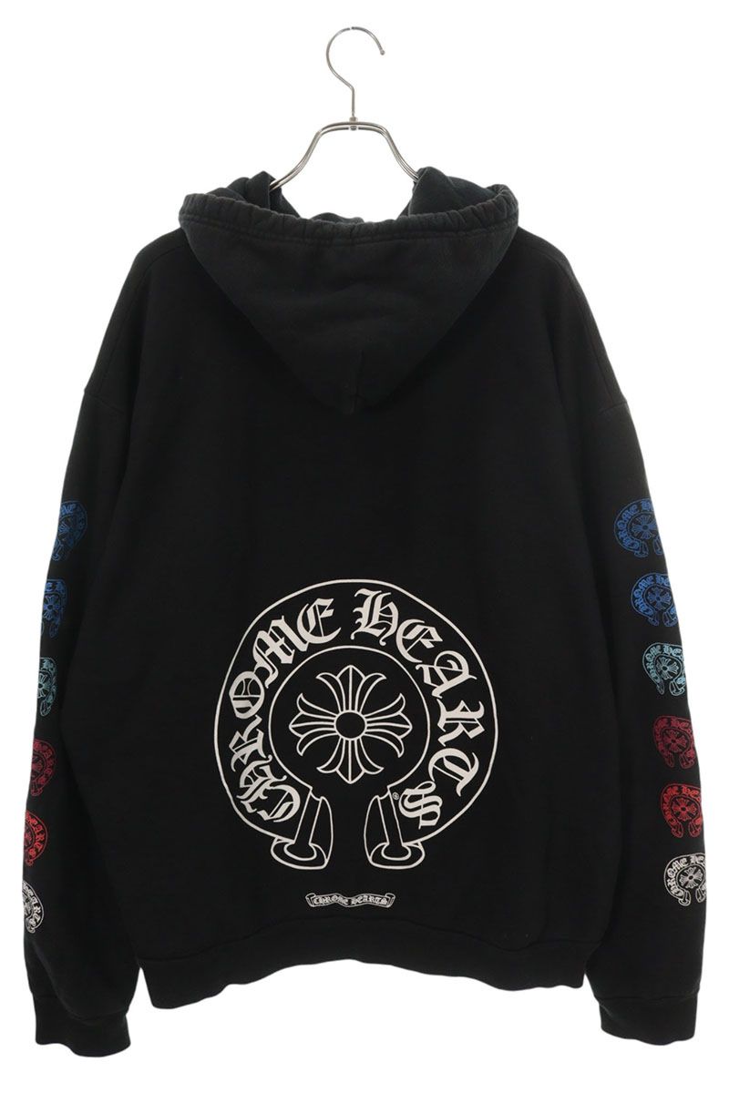 Chrome Hearts Arm Gradation Back Horseshoe Black XL Hoodie Size XL