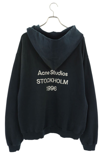ACNE STUDIOS Back Logo Vintage Pullover Hoodie Black Size XL