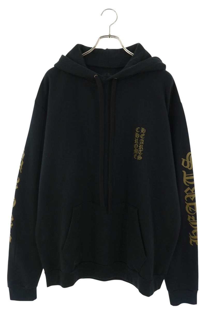 Chrome Hearts Sleeve Logo Print Hoodie Black Khaki Size L