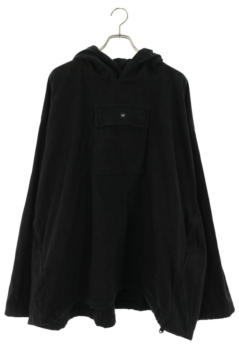 GAP Sateen Anorak Hoodie Black Size L
