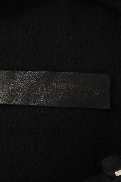 Chrome Hearts Y NOT Leather Sleeve Cross Zip Hoodie Size M