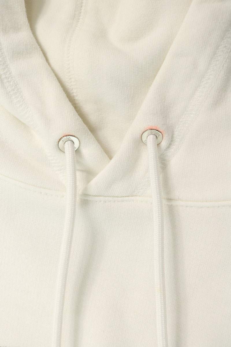 DIOR Cotton Atelier Logo Hoodie White Size XS