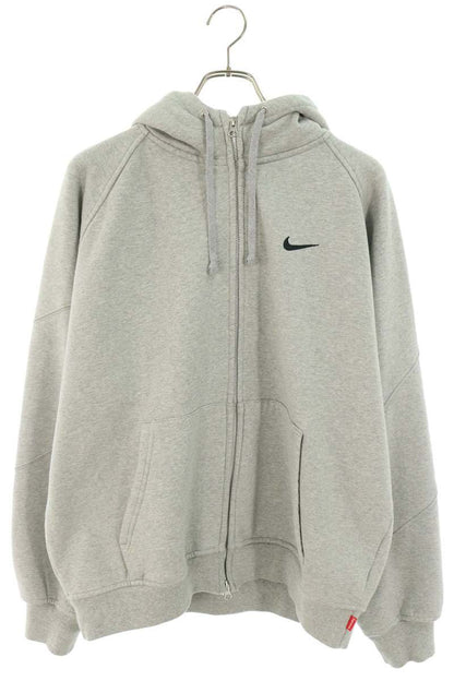 SUPREME 25SS x Nike Zip Up Hooded Sweatshirt Gray Size M
