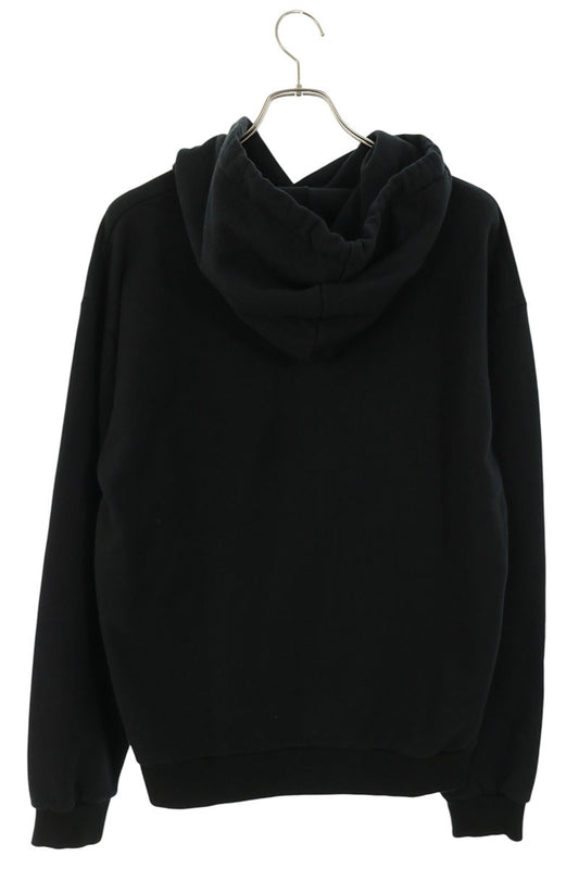 CELINE 38AW Cotton Text Print Hoodie Black Size S