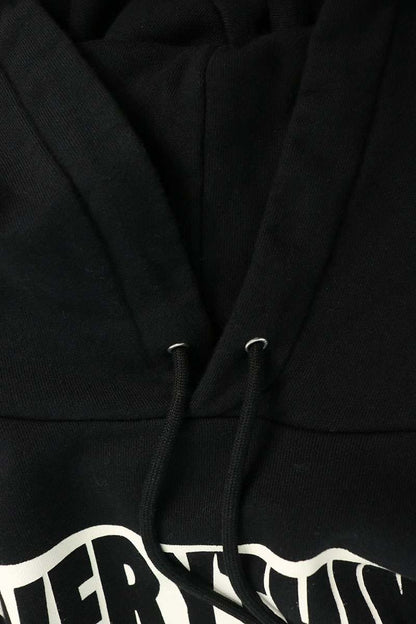 CELINE 38AW Cotton Text Print Hoodie Black Size S