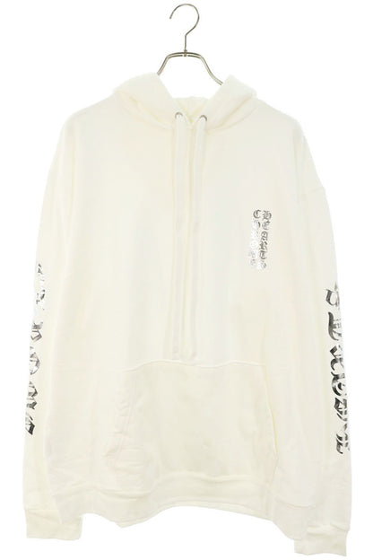 Chrome Hearts SWTSHRT HD PLVR Sleeve Hoodie White Size XL