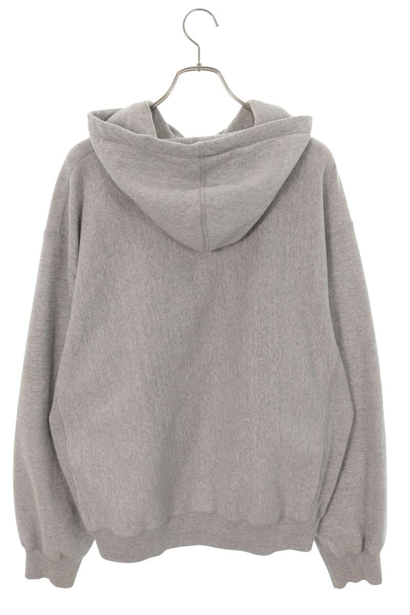 SUPREME PRINTED ARC Hooded Sweatshirt Front Logo Gray Size M