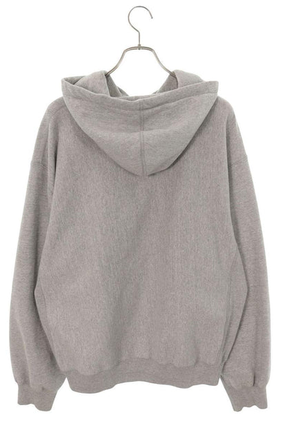 SUPREME PRINTED ARC Hooded Sweatshirt Front Logo Gray Size M