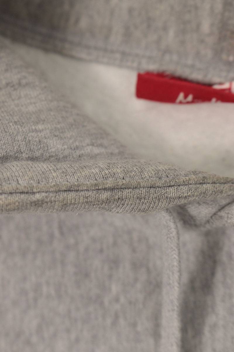 SUPREME PRINTED ARC Hooded Sweatshirt Front Logo Gray Size M