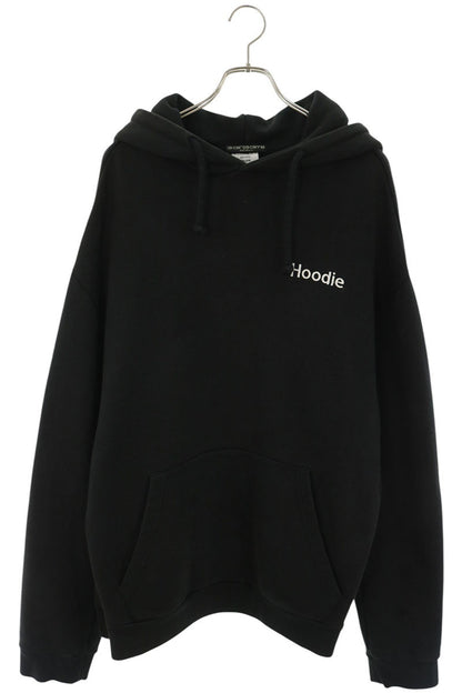 VETEMENTS SS16 Lettering Embroidered Hoodie Black Size S