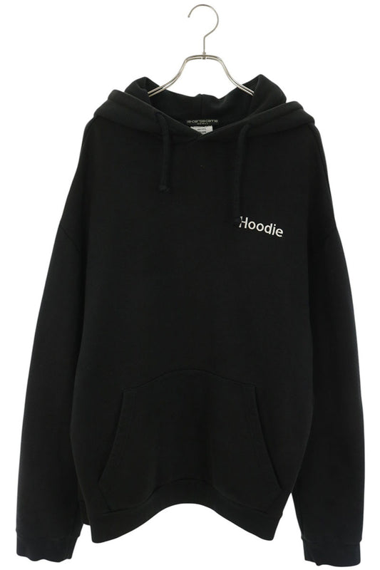 VETEMENTS SS16 Lettering Embroidered Hoodie Black Size S