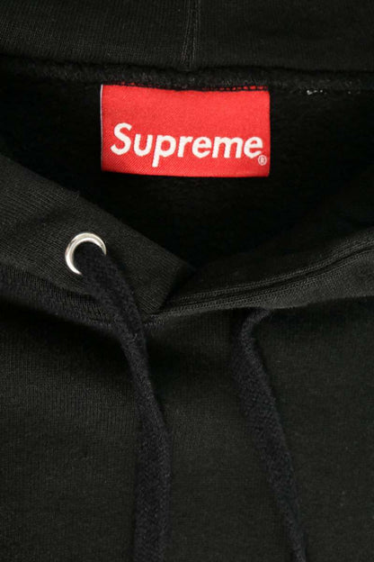 SUPREME Text Rib Hooded Sweatshirt Black Size M
