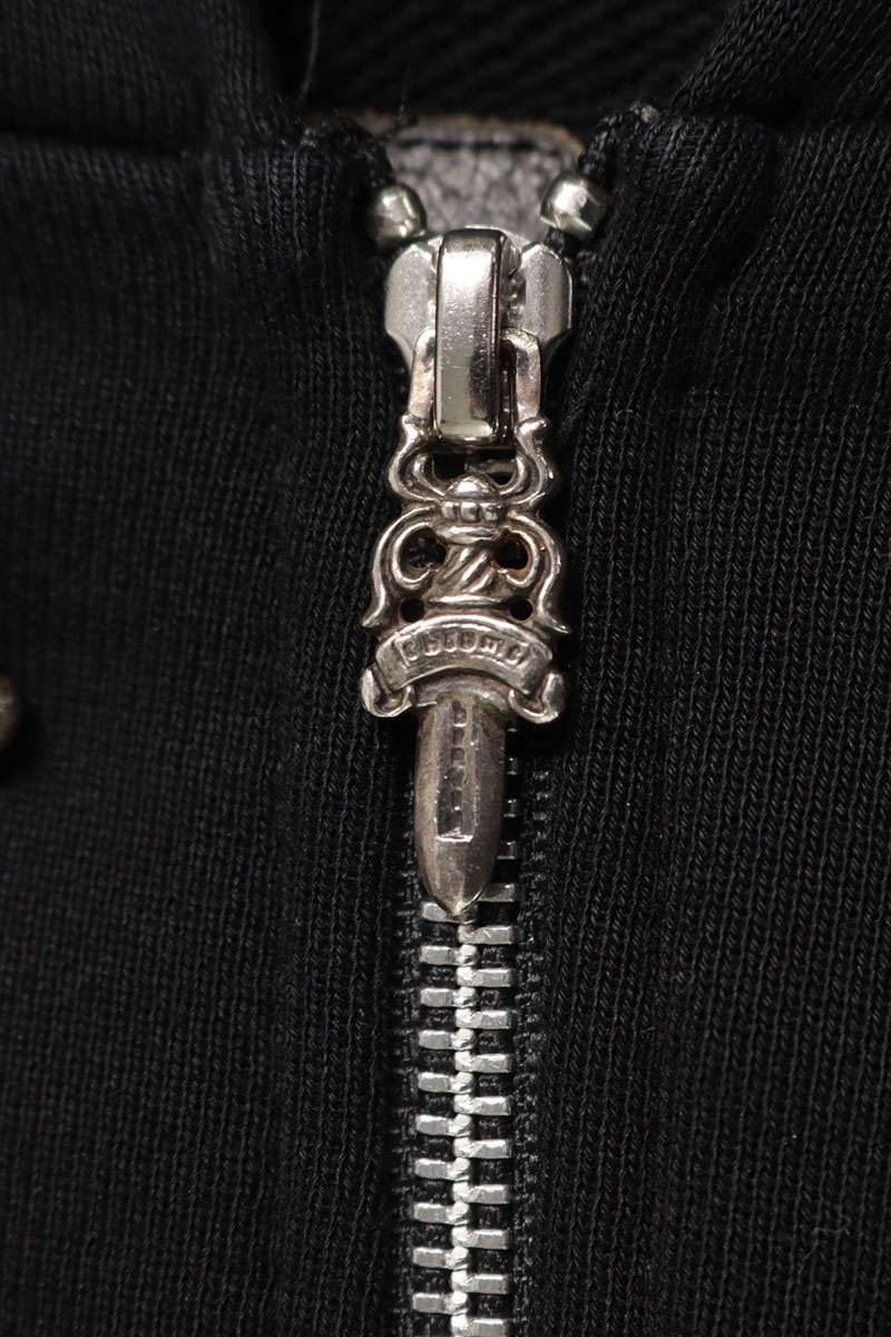 Chrome Hearts CH Plus Patch Dagger Zip Hoodie Black Size M
