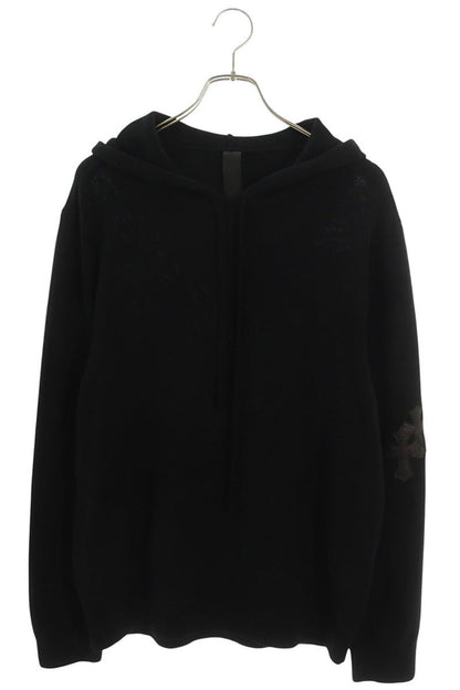 Chrome Hearts WAITING ROOM Cross Cashmere Hoodie Size L