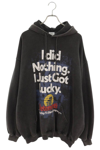 VETEMENTS Washed Pullover Hoodie Black Size XS