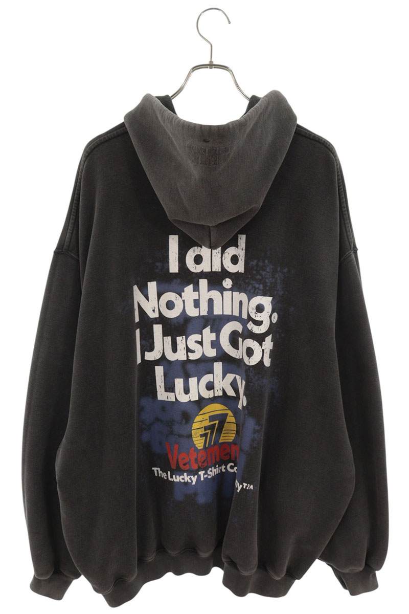 VETEMENTS Washed Pullover Hoodie Black Size XS