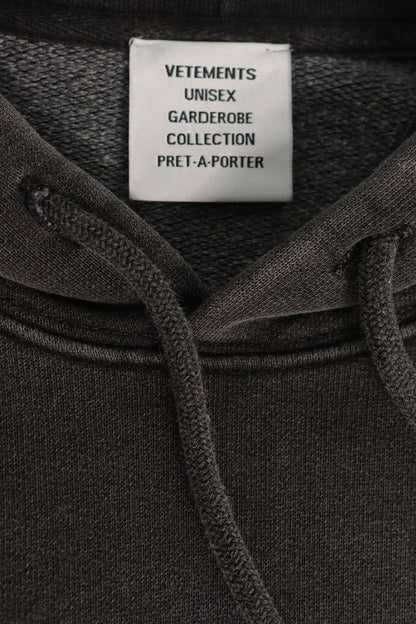 VETEMENTS Washed Pullover Hoodie Black Size XS