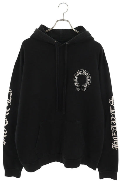 Chrome Hearts Back Horseshoe Chomper Hoodie Black Size L