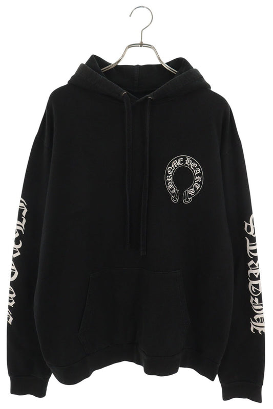 Chrome Hearts Back Horseshoe Chomper Hoodie Black Size L